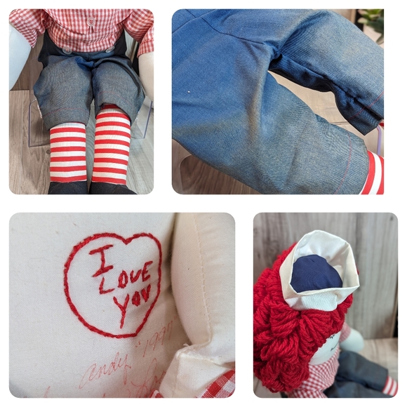 Raggedy Ann & Andy Dolls Vintage 25" - Picture 9 of 9